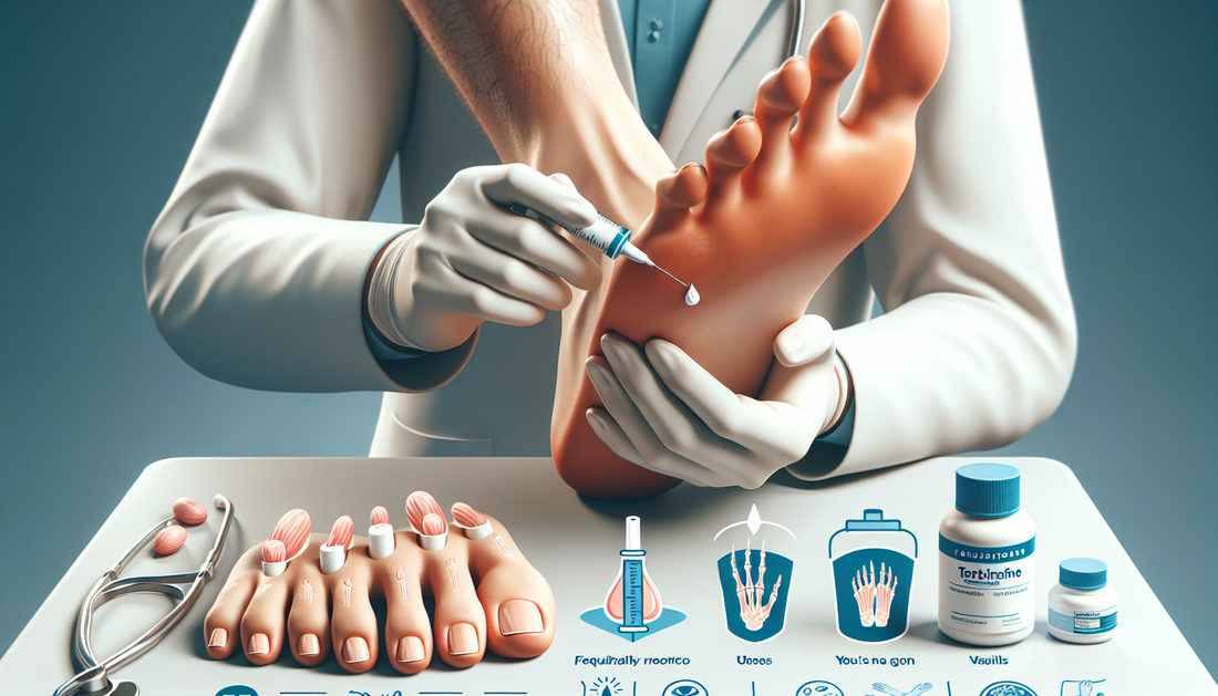 Terbinafina crema: para que sirve en unas y piel — imagen de portada educativa sobre podología, uñas y salud del pie en Perú; Inkapodo, farmacia podológica.