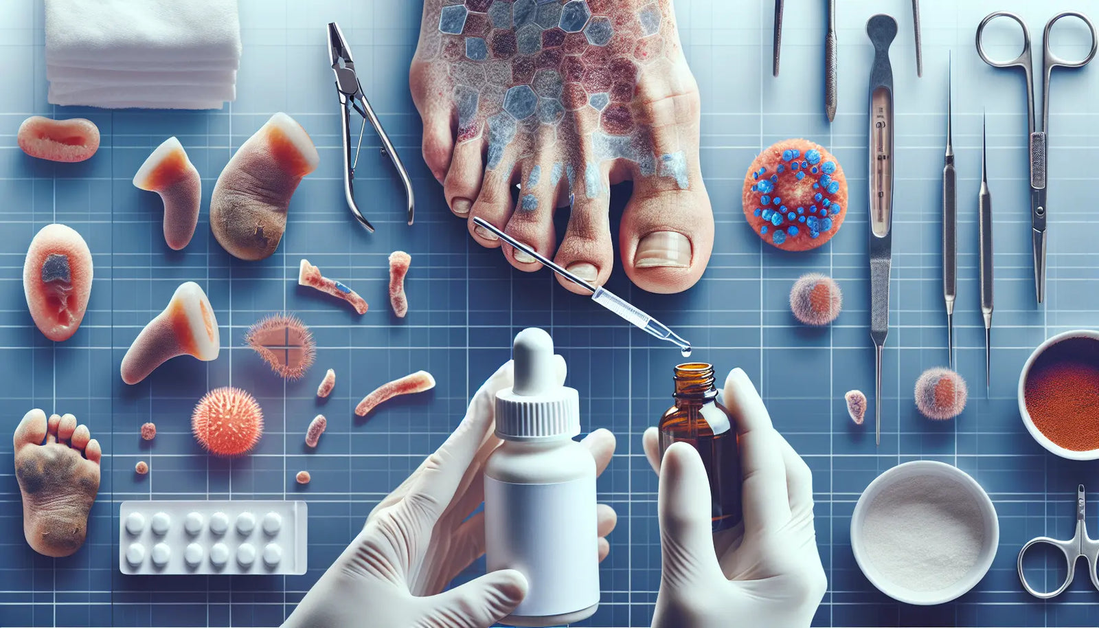 Terbinafina en gotas para unas con hongos: guia practica — imagen de portada educativa sobre podología, uñas y salud del pie en Perú; Inkapodo, farmacia podológica.
