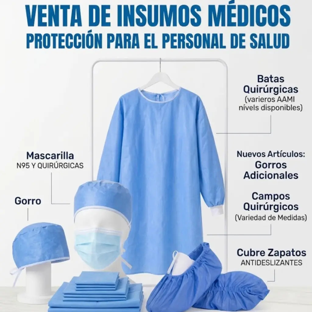 Mascarillas, gorros y campos